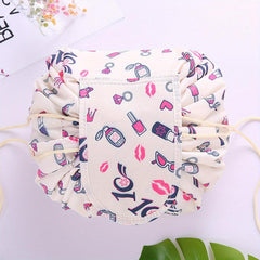 Waterproof Drawstring Cosmetic Bag Lightweight Portable Travel Makeup Bag