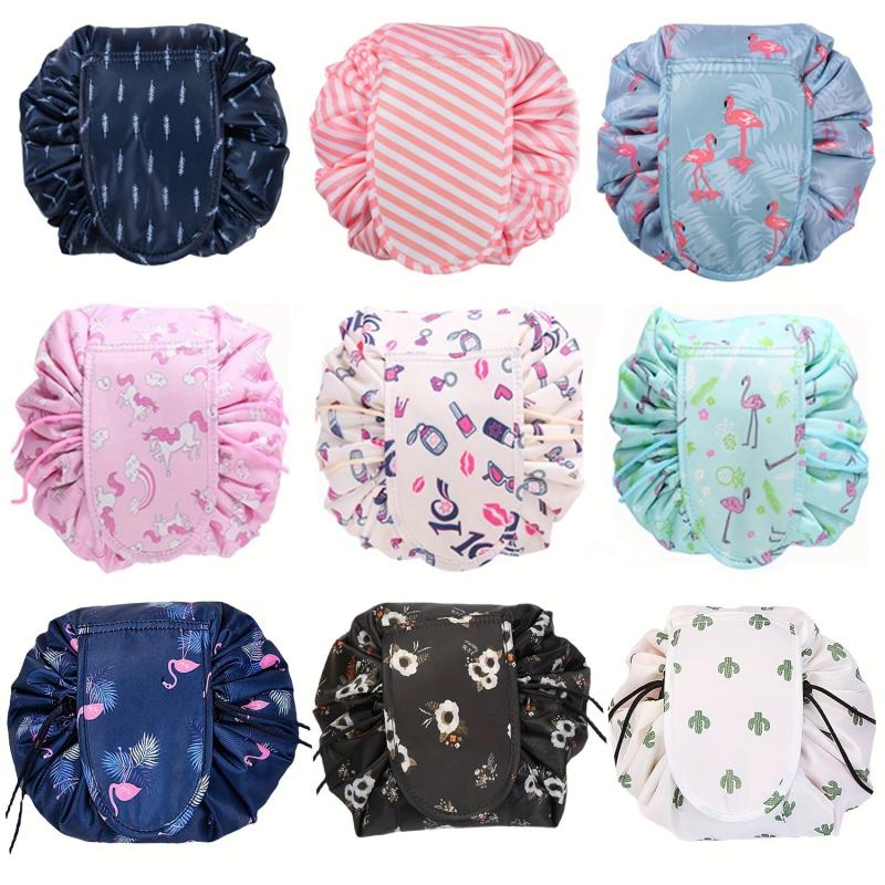 Waterproof Drawstring Cosmetic Bag Lightweight Portable Travel Makeup Bag