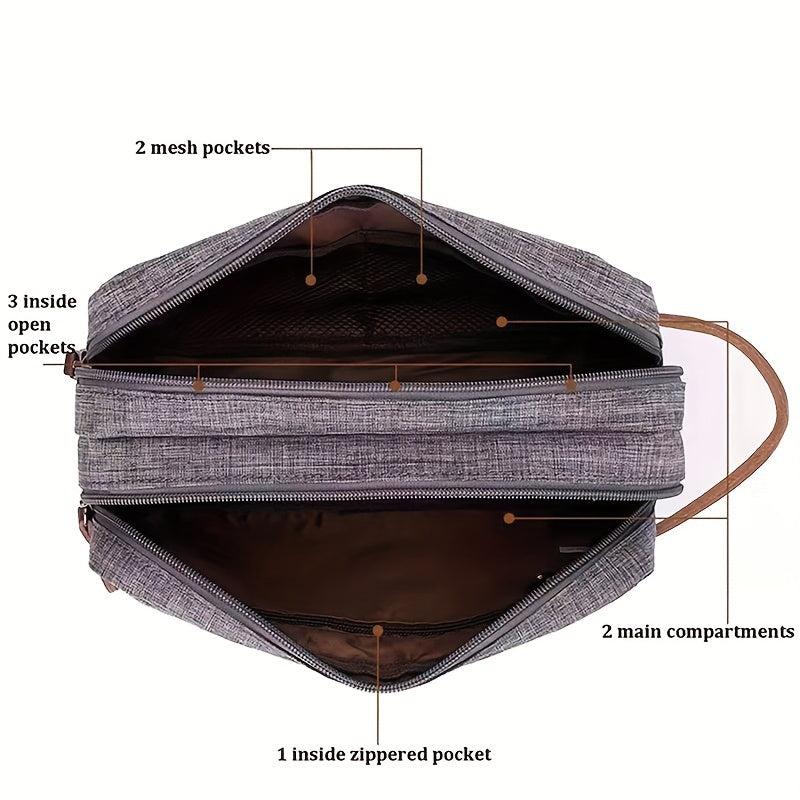 Foldable Handheld Cosmetic Bag Divider Nylon Waterproof Makeup Bag