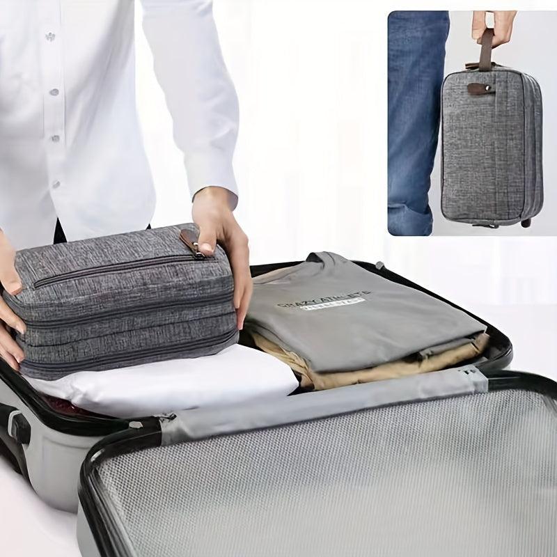 Foldable Handheld Cosmetic Bag Divider Nylon Waterproof Makeup Bag