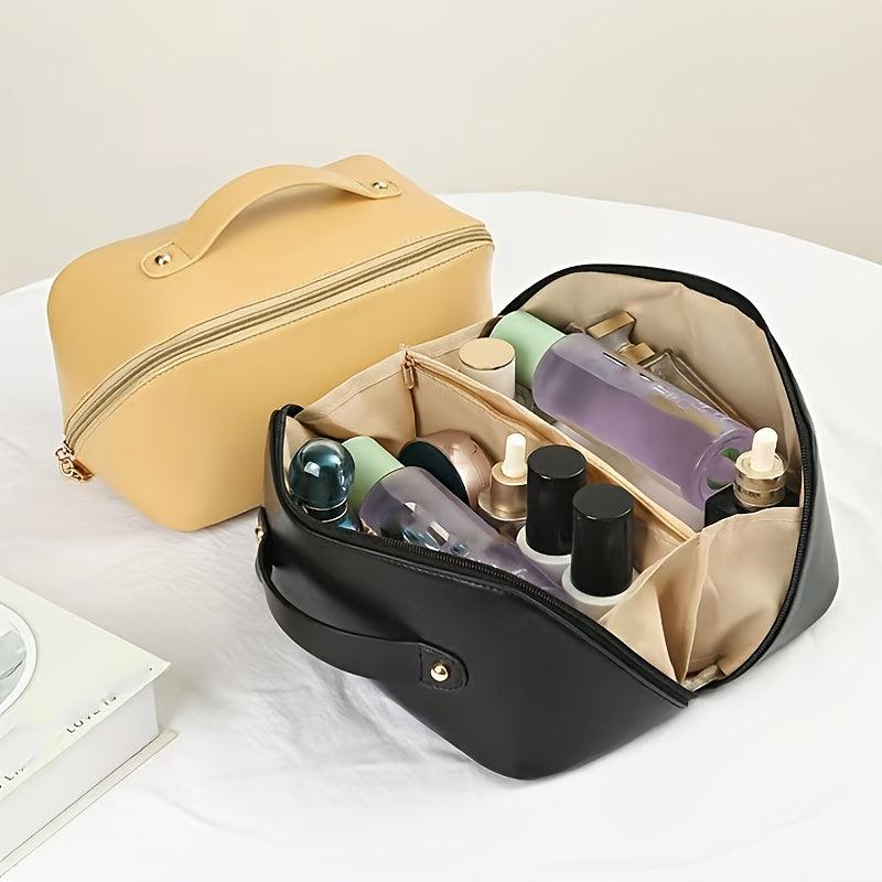 Portable Faux Leather Cosmetic Bag for Travel