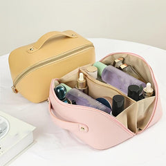 Portable Faux Leather Cosmetic Bag for Travel
