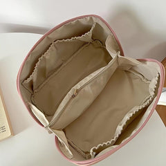 Portable Faux Leather Cosmetic Bag for Travel