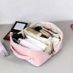 Portable Faux Leather Cosmetic Bag for Travel