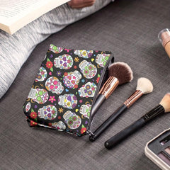 Vintage Skull Pattern Makeup Bag Travel Cosmetic Storage