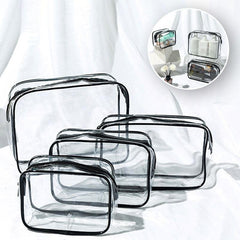 Waterproof Transparent Zipper Pouch Toiletry Wash Bag