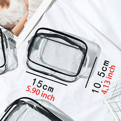 Waterproof Transparent Zipper Pouch Toiletry Wash Bag