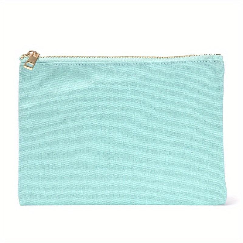 Canvas Storage Bag Portable Zipper Clutch Coin Purse Handbags