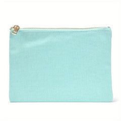 Canvas Storage Bag Portable Zipper Clutch Coin Purse Handbags