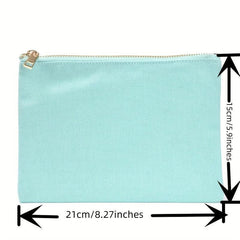 Canvas Storage Bag Portable Zipper Clutch Coin Purse Handbags