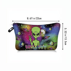Alien Cosmetic Bag Portable Travel Toiletry Storage Purse