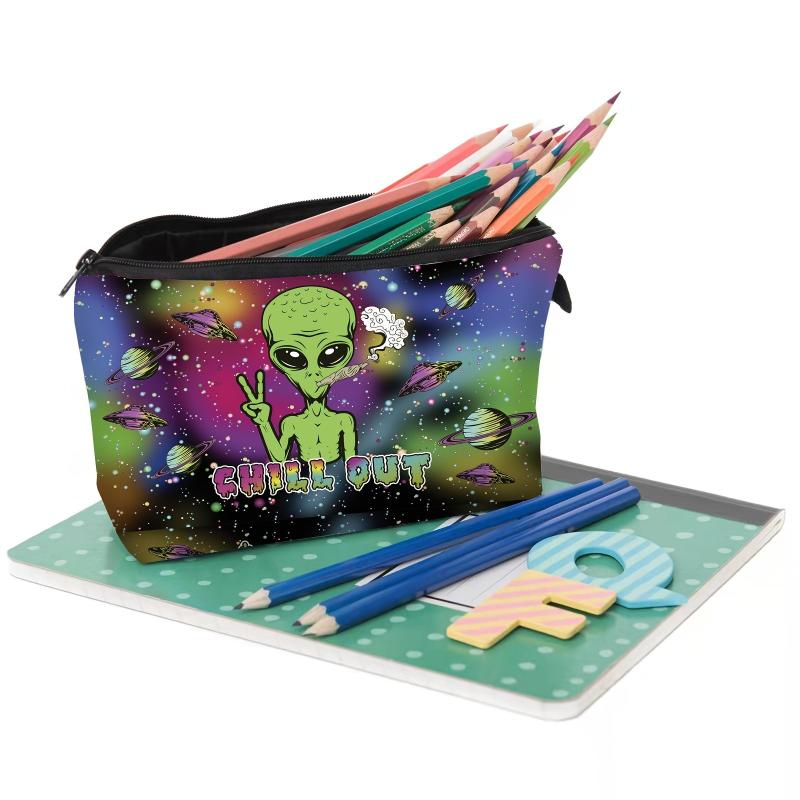 Alien Cosmetic Bag Portable Travel Toiletry Storage Purse