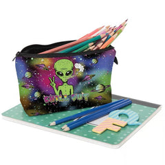 Alien Cosmetic Bag Portable Travel Toiletry Storage Purse