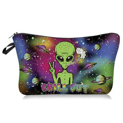 Alien Cosmetic Bag Portable Travel Toiletry Storage Purse