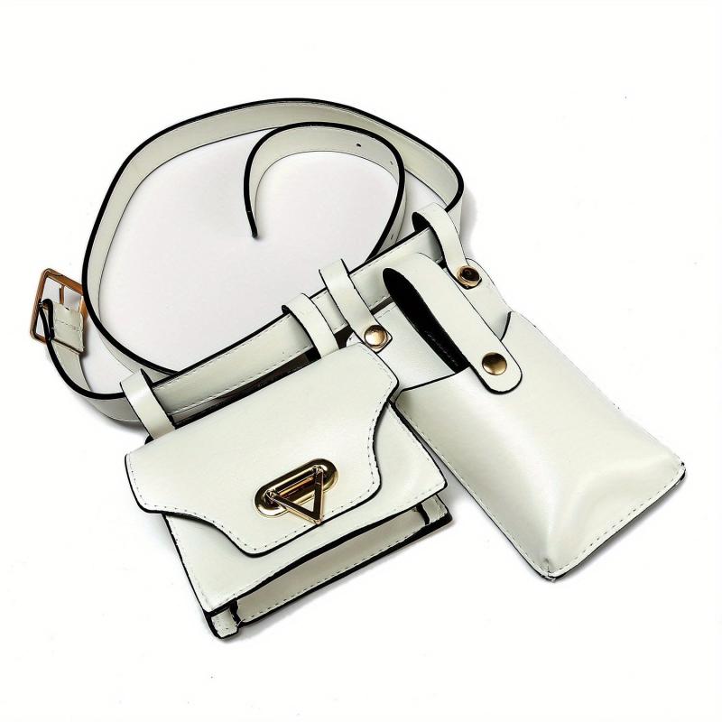 Vintage Mini Waist Bag Solid Phone Bag & Coin Purse Storage Belt Bag