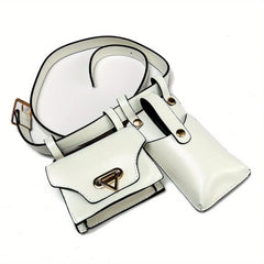 Vintage Mini Waist Bag Solid Phone Bag & Coin Purse Storage Belt Bag