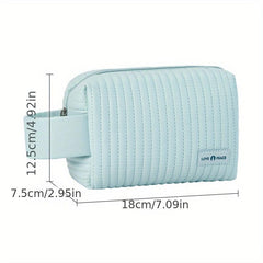Quilted Cosmetic Bag Waterproof Travel Wash Storage Bag