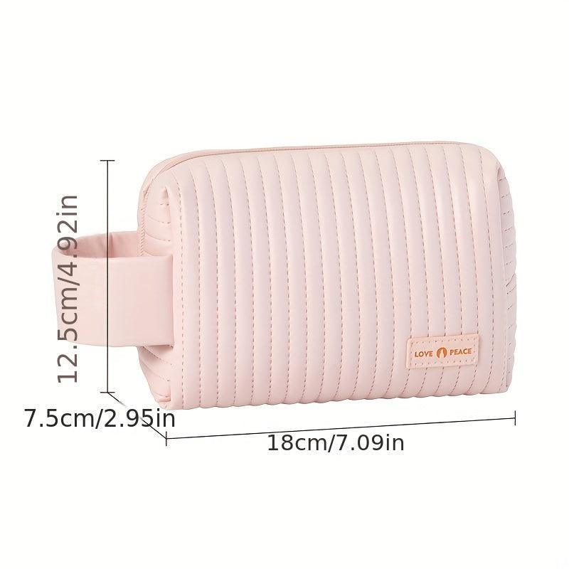 Quilted Cosmetic Bag Waterproof Travel Wash Storage Bag