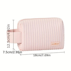 Quilted Cosmetic Bag Waterproof Travel Wash Storage Bag