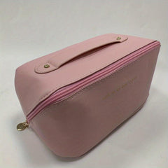 Minimalist Zipper Makeup Bag Solid Cosmetic Handbag Toiletry Wash Bag