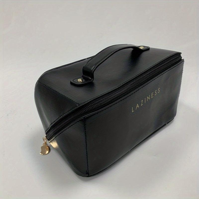 Minimalist Zipper Makeup Bag Solid Cosmetic Handbag Toiletry Wash Bag