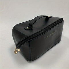 Minimalist Zipper Makeup Bag Solid Cosmetic Handbag Toiletry Wash Bag