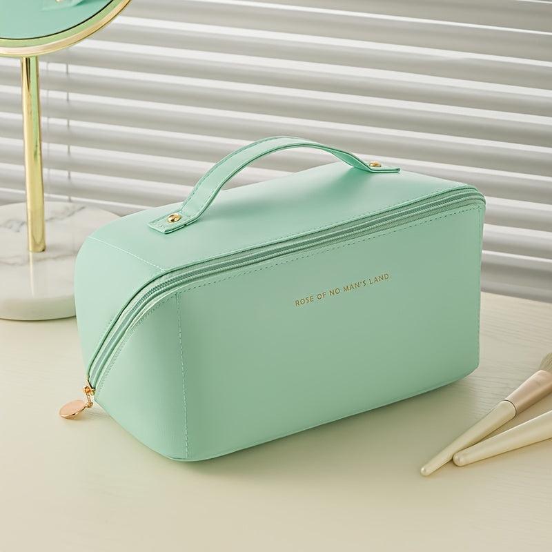 Minimalist Zipper Makeup Bag Solid Cosmetic Handbag Toiletry Wash Bag