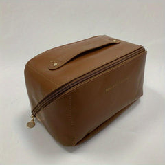 Minimalist Zipper Makeup Bag Solid Cosmetic Handbag Toiletry Wash Bag