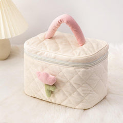 Floral Decor Cosmetic Bag Portable Travel Toiletry Bag