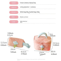 Floral Decor Cosmetic Bag Portable Travel Toiletry Bag