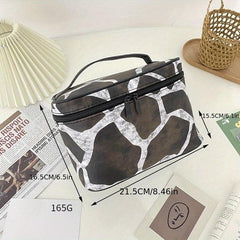 Leopard Pattern Cosmetic Storage Bag Toiletry Travel Makeup Brush Organizer