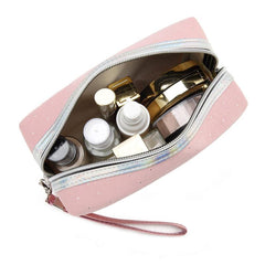 Rhinestone Decor Makeup Pouch Zipper Cosmetic Bag