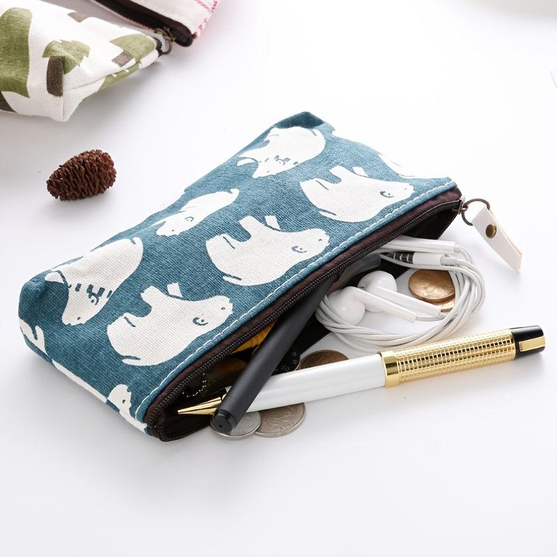 Portable Travel Casual Storage Bag Pattern Cosmetic Bag With Zipper