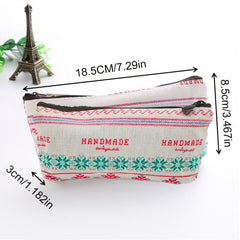 Portable Travel Casual Storage Bag Pattern Cosmetic Bag With Zipper