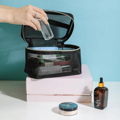 3PS Portable Transparent Mesh Travel Storage Bag Large Capacity
