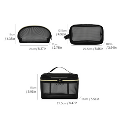 3PS Portable Transparent Mesh Travel Storage Bag Large Capacity