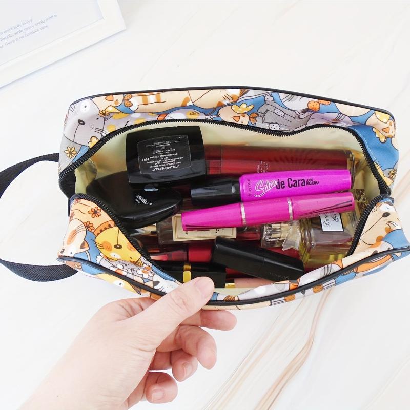 Cartoon Cats Cube Travel Cosmetics Wash Bag Waterproof Portable Storage Bag