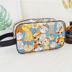 Cartoon Cats Cube Travel Cosmetics Wash Bag Waterproof Portable Storage Bag