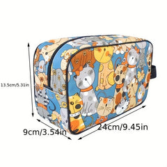 Cartoon Cats Cube Travel Cosmetics Wash Bag Waterproof Portable Storage Bag