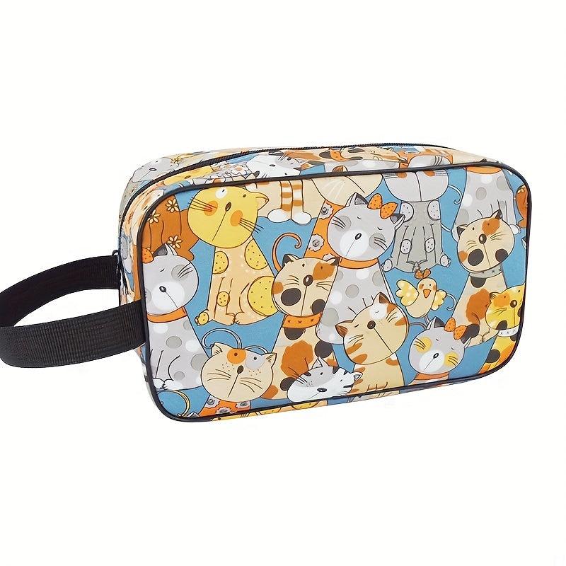 Cartoon Cats Cube Travel Cosmetics Wash Bag Waterproof Portable Storage Bag