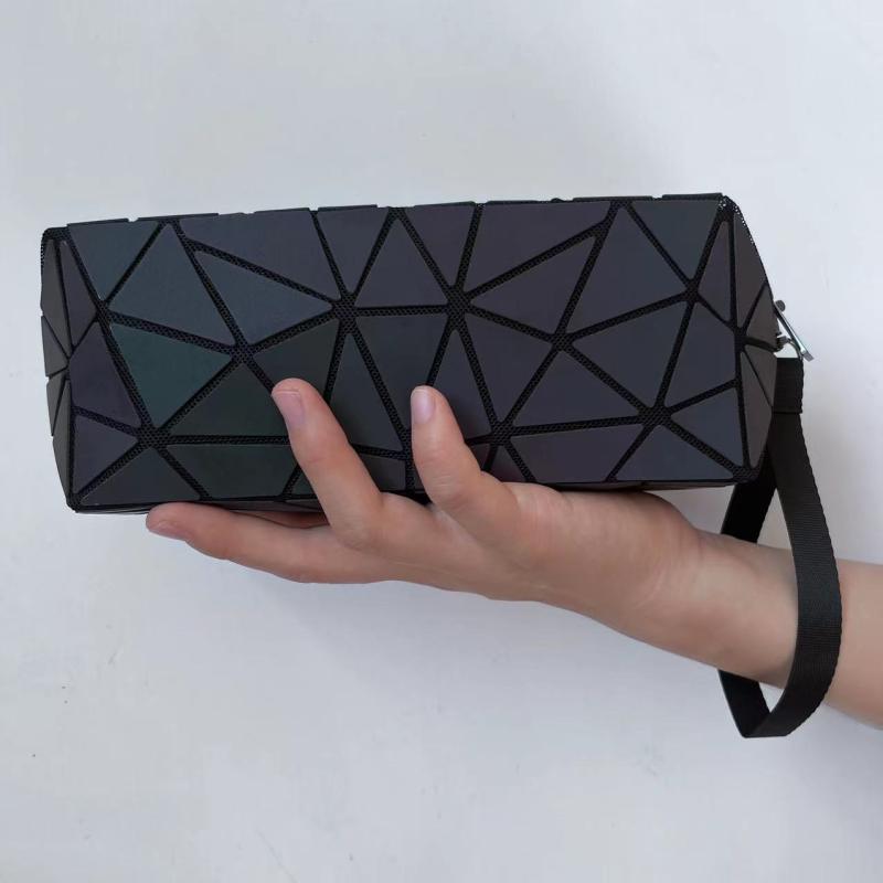 Luminous Women Cosmetic Bag Geometric Makeup Organizer