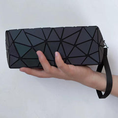 Luminous Women Cosmetic Bag Geometric Makeup Organizer