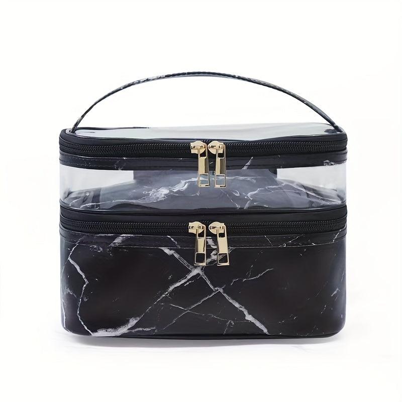 Double Layer Travel Cosmetic Case Toiletry Wash Bag