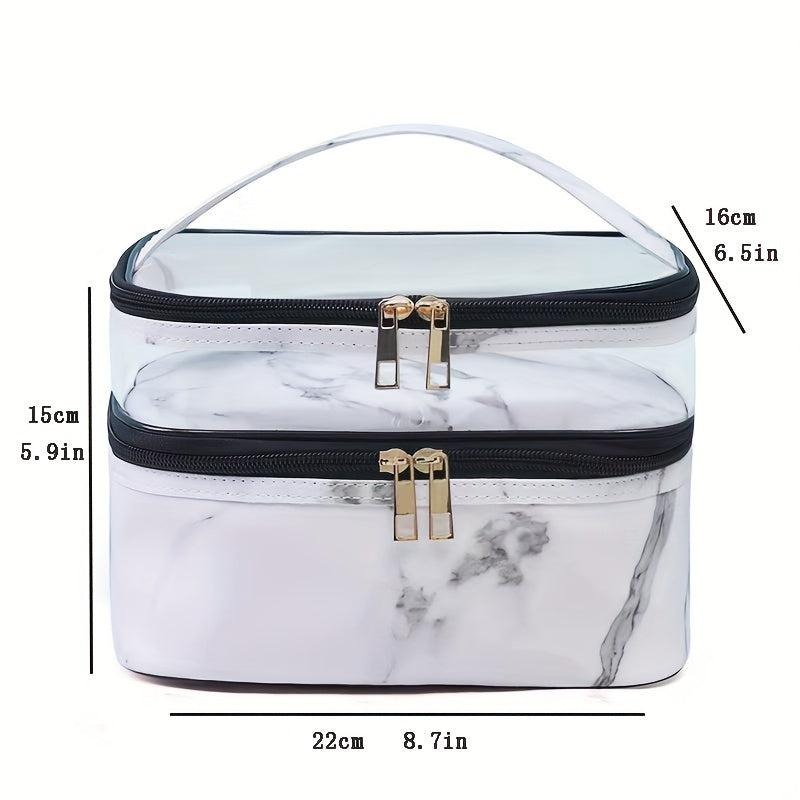 Double Layer Travel Cosmetic Case Toiletry Wash Bag