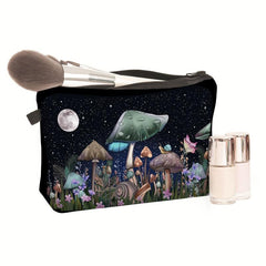 Mushrooms Print Makeup Bag Travel Storage Toiletry Bag