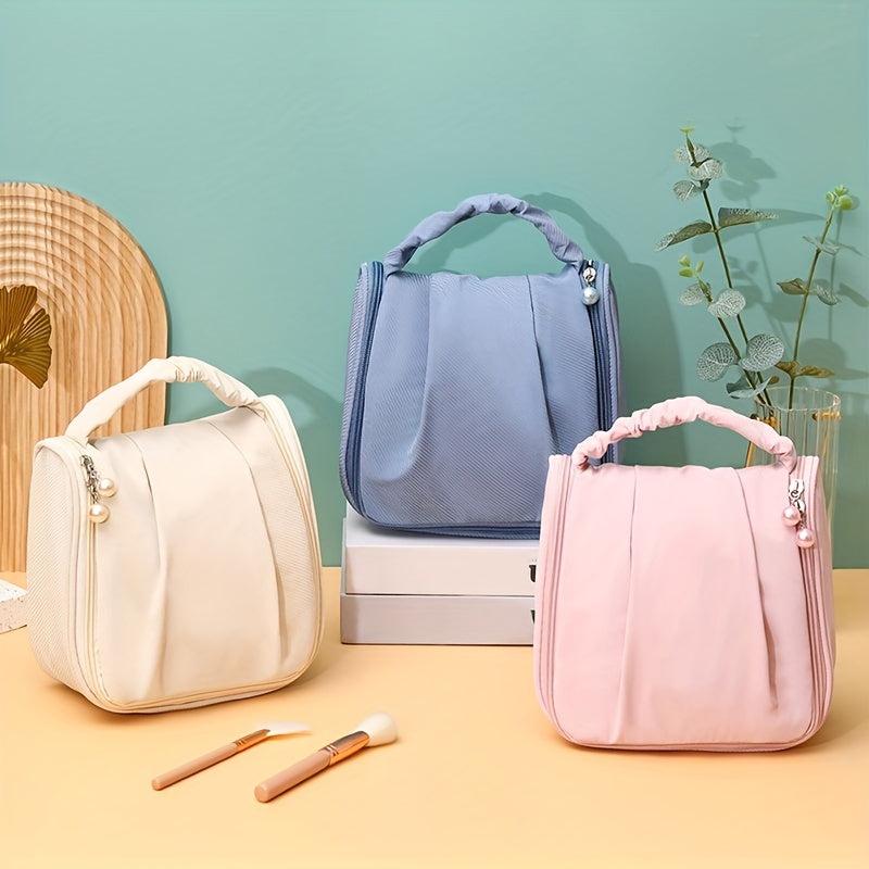 Hangable Pleated Cosmetic Bag Waterproof Makeup Bag