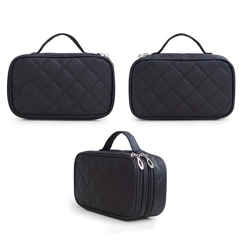 Double Layer Cosmetic Handbag Lightweight Travel Storage Bag