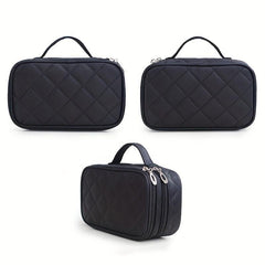 Double Layer Cosmetic Handbag Lightweight Travel Storage Bag