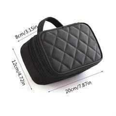 Double Layer Cosmetic Handbag Lightweight Travel Storage Bag
