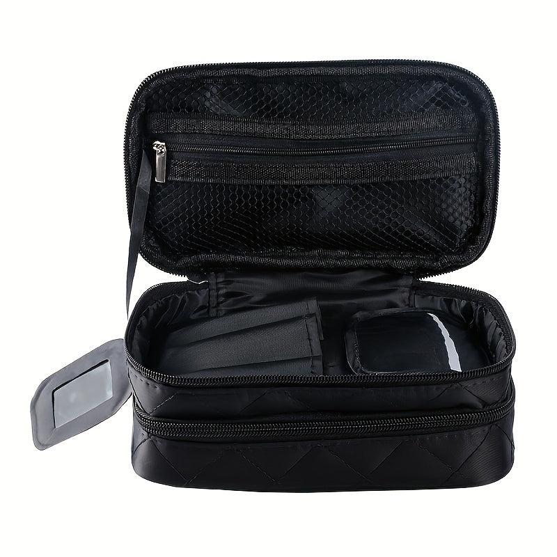 Double Layer Cosmetic Handbag Lightweight Travel Storage Bag